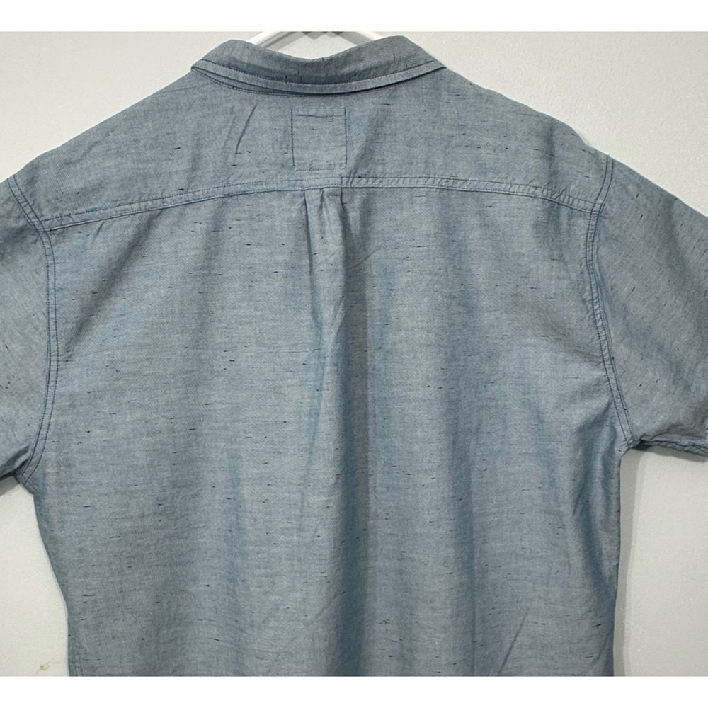 Levi's VintageButton Down ShirtMen XL Blue Short Sleeve Speckled‎ Snaps - Picture 4 of 6